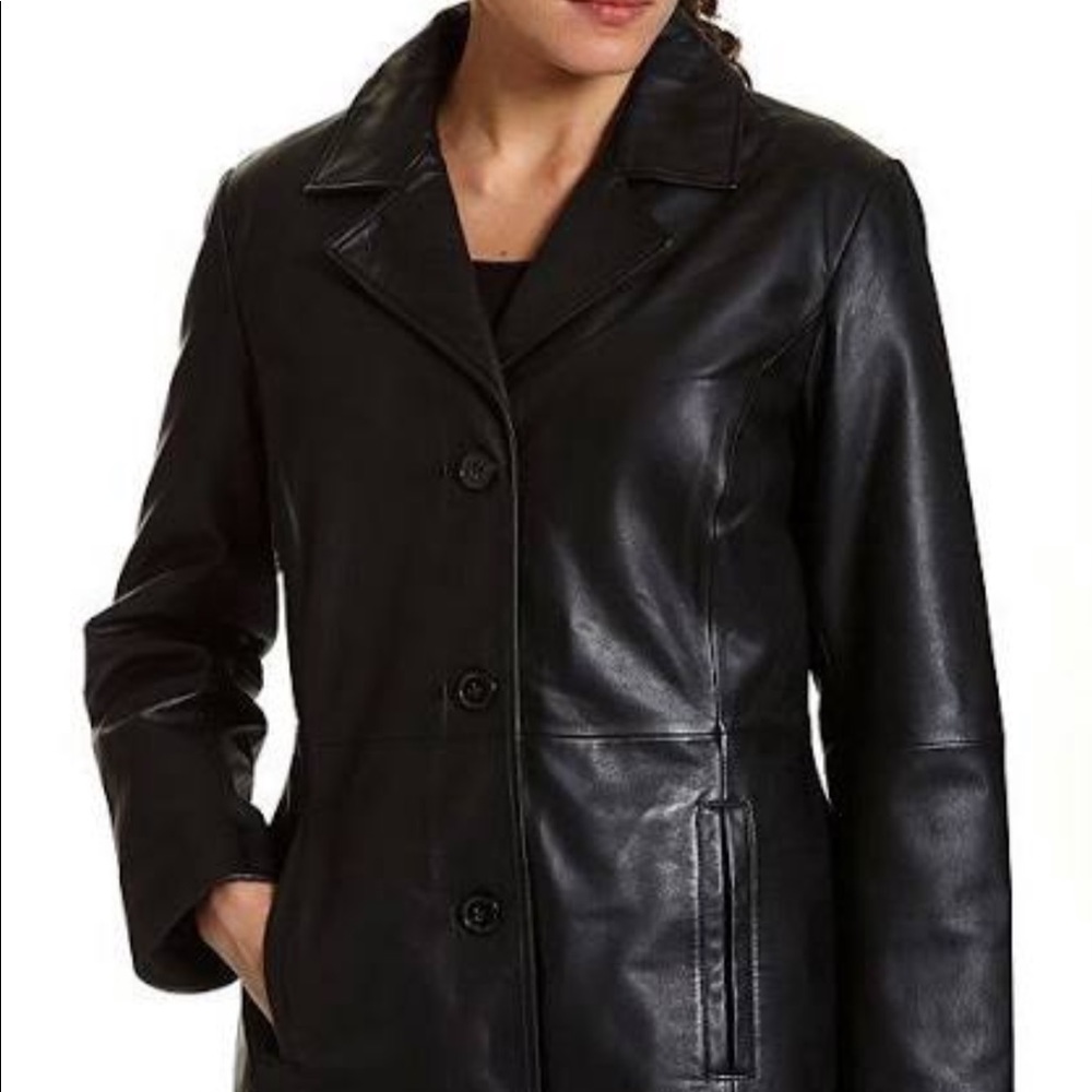 Woman’s 100%  Black Genuine Leather Jacket